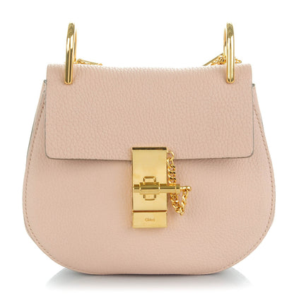 Chloe Grained Lambskin Mini Drew Shoulder Bag Cement Pink 1 of 6