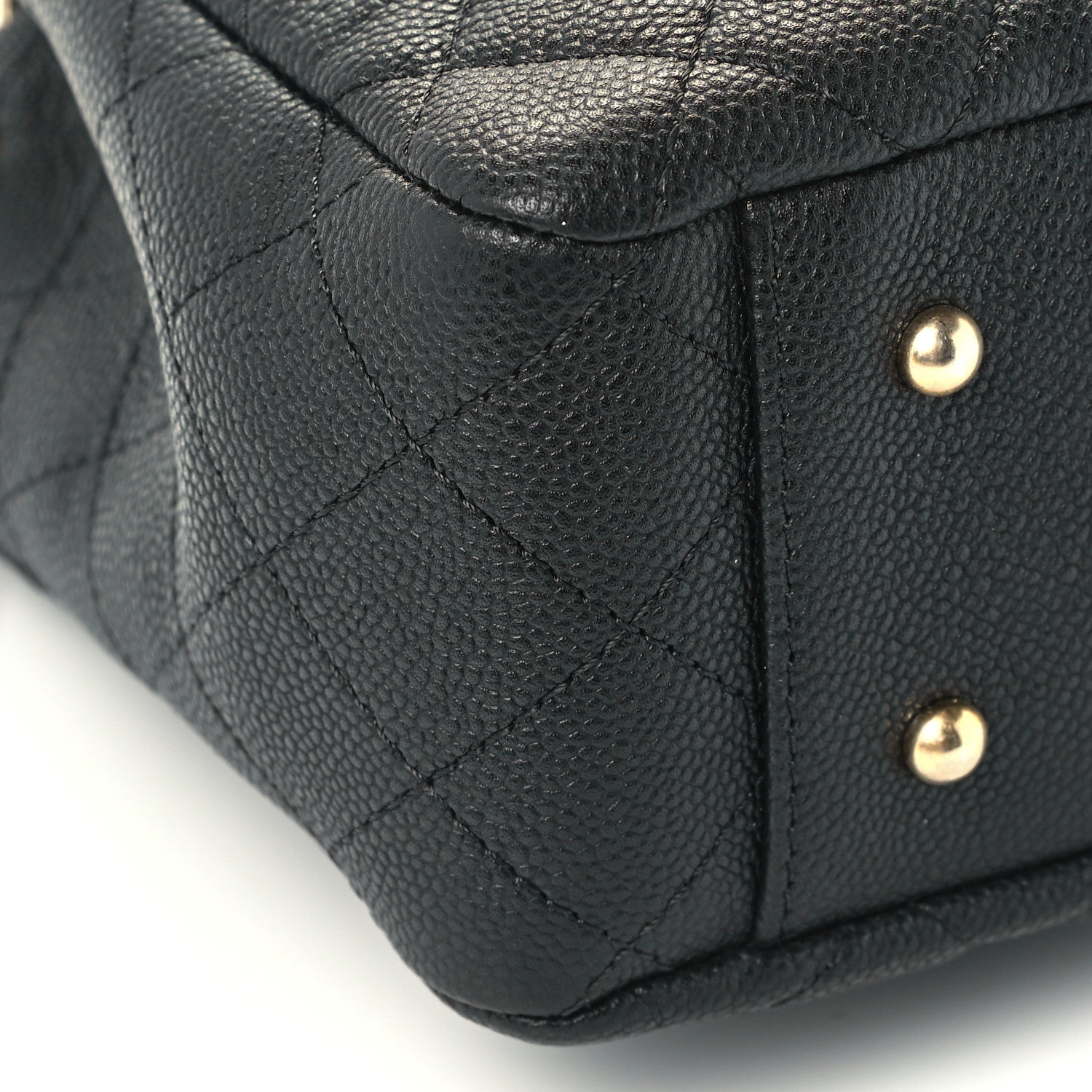 Chanel Caviar Calfskin Quilted Top Handle Flap Black 10 of 11
