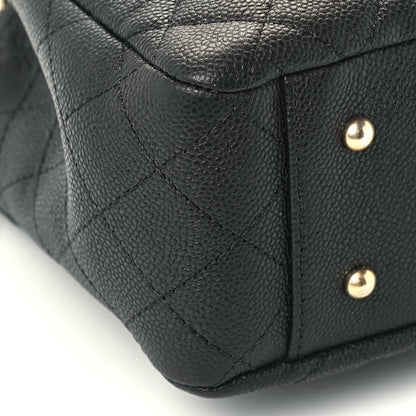Chanel Caviar Calfskin Quilted Top Handle Flap Black 10 of 11