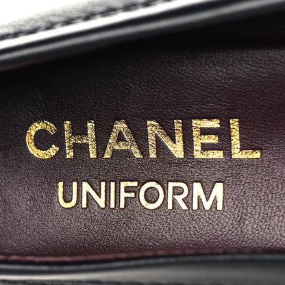 Chanel Lambskin Cap Toe CC Uniform Ballerina Flats 37 Black 9 of 9