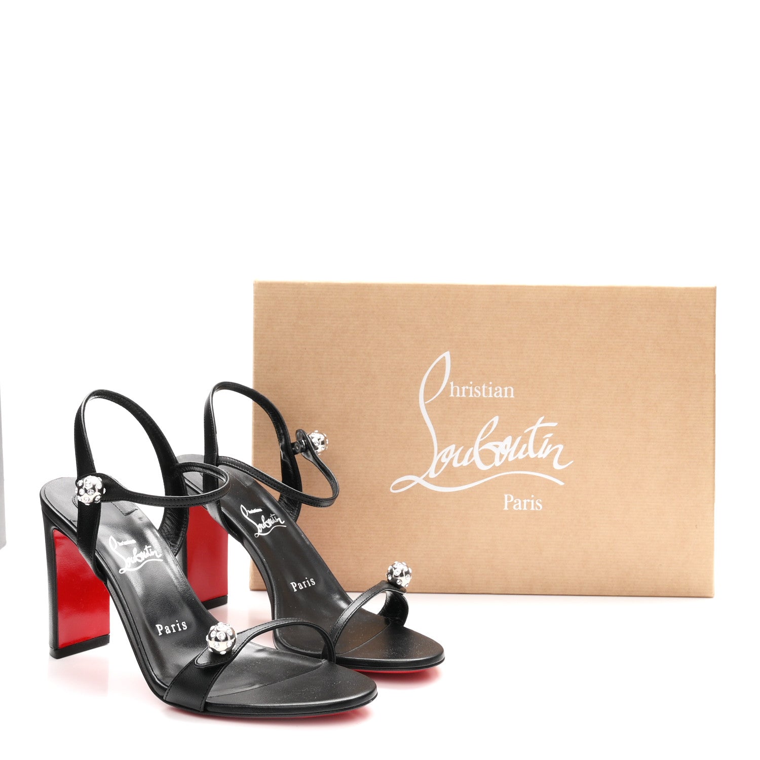Christian Louboutin Nappa Atmospheria 85 Sandals 39 Black 9 of 9