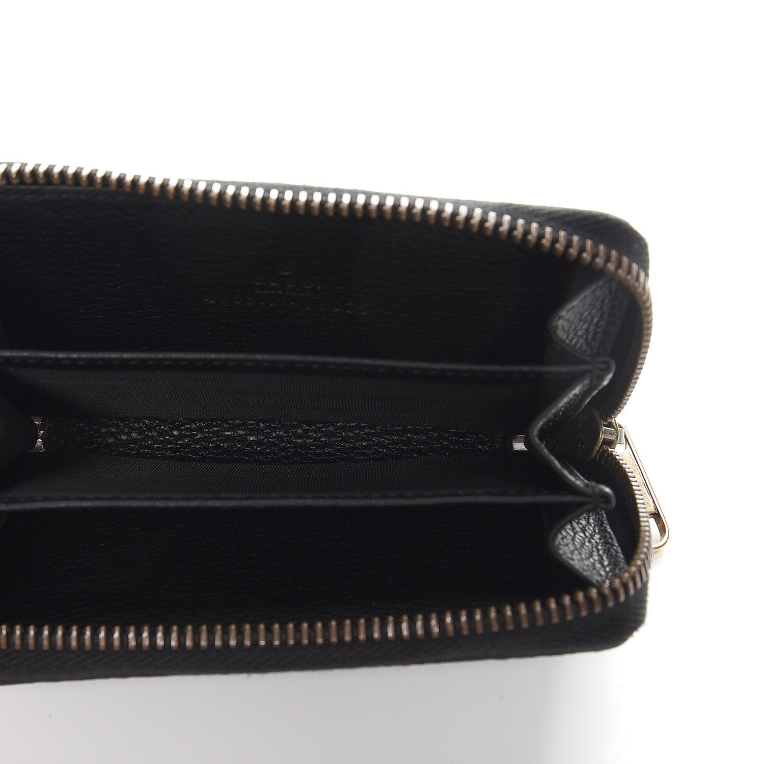 Gucci Calfskin Logo Zip Around Card Case Black 5 of 7