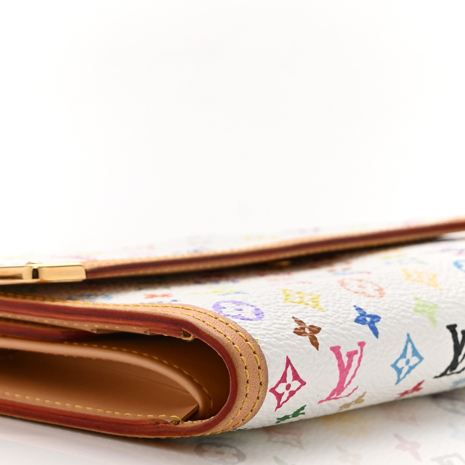 Louis Vuitton Monogram Multicolor Porte Tresor International Wallet White 10 of 11