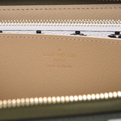 Louis Vuitton Monogram Giant Zippy Wallet Kaki White 6 of 7