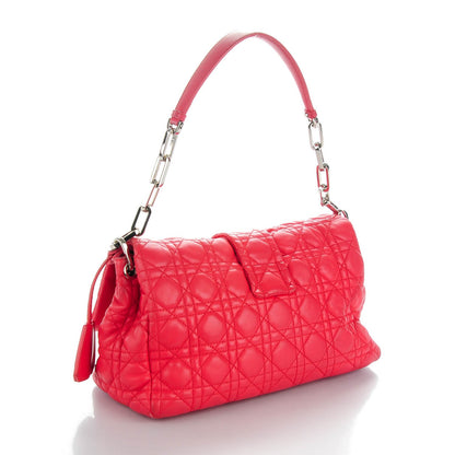 Christian Dior Lambskin Cannage New Lock Flap Bag Geranium 3 of 8