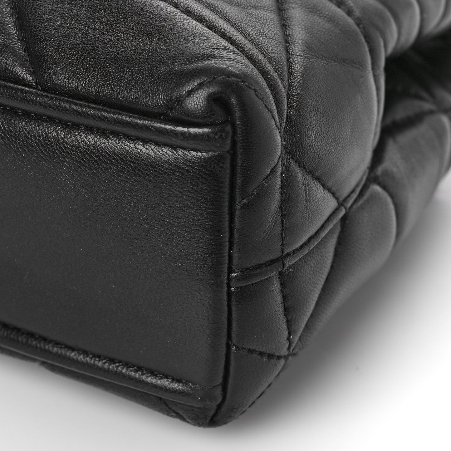 Nappa Triangle Stitched Small Spectrum Bag Black
