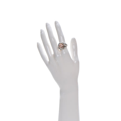 David Yurman Sterling Silver Morganite 11mm Infinity Ring 54 7 2 of 4