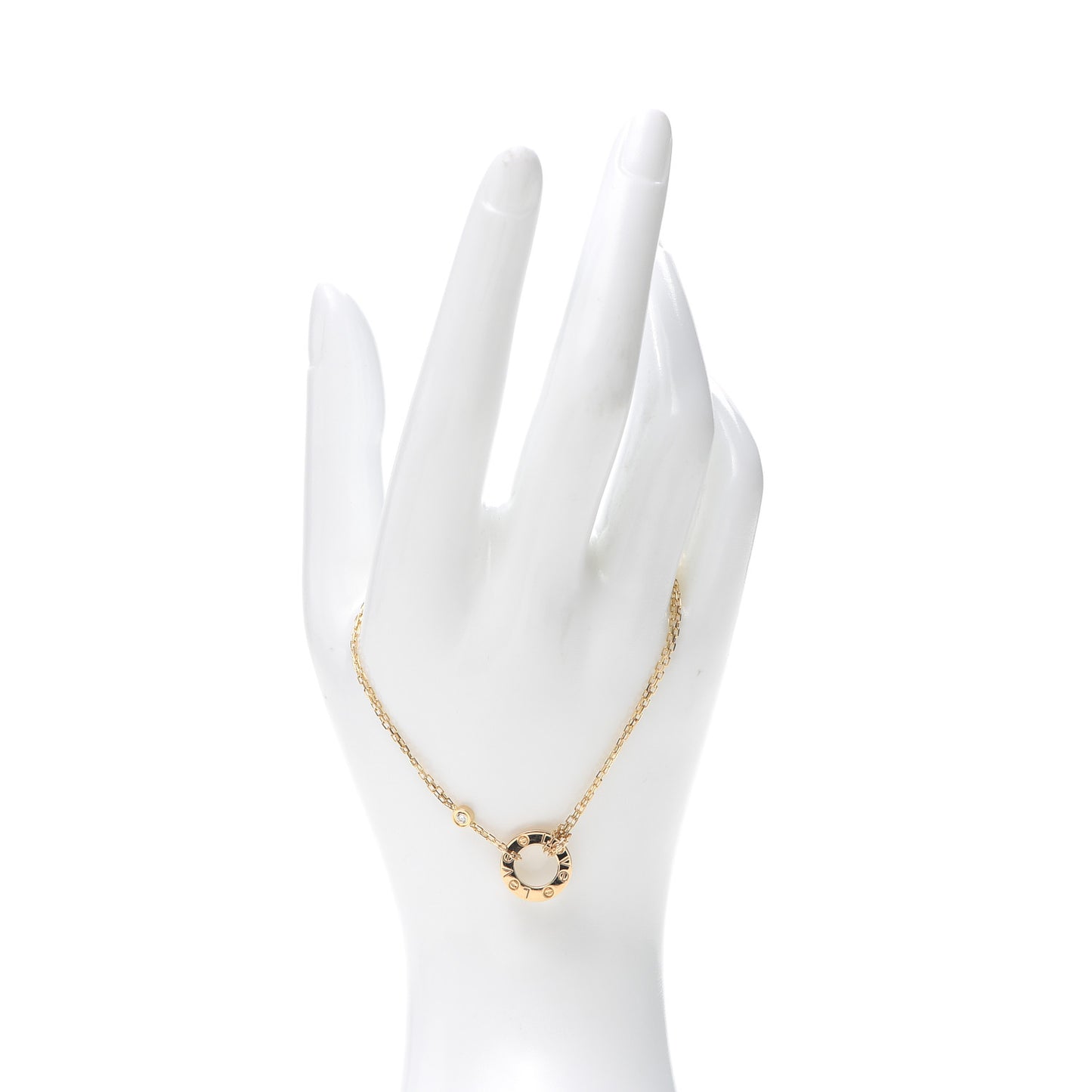 18K Yellow Gold Diamond LOVE Bracelet