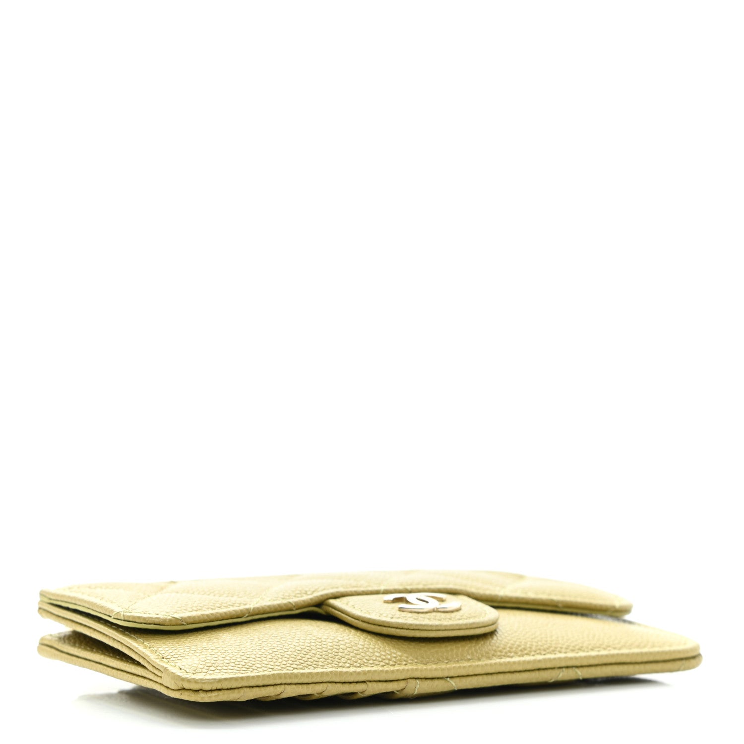 Chanel Caviar Quilted Flap Zip Card Holder Green 9 of 11