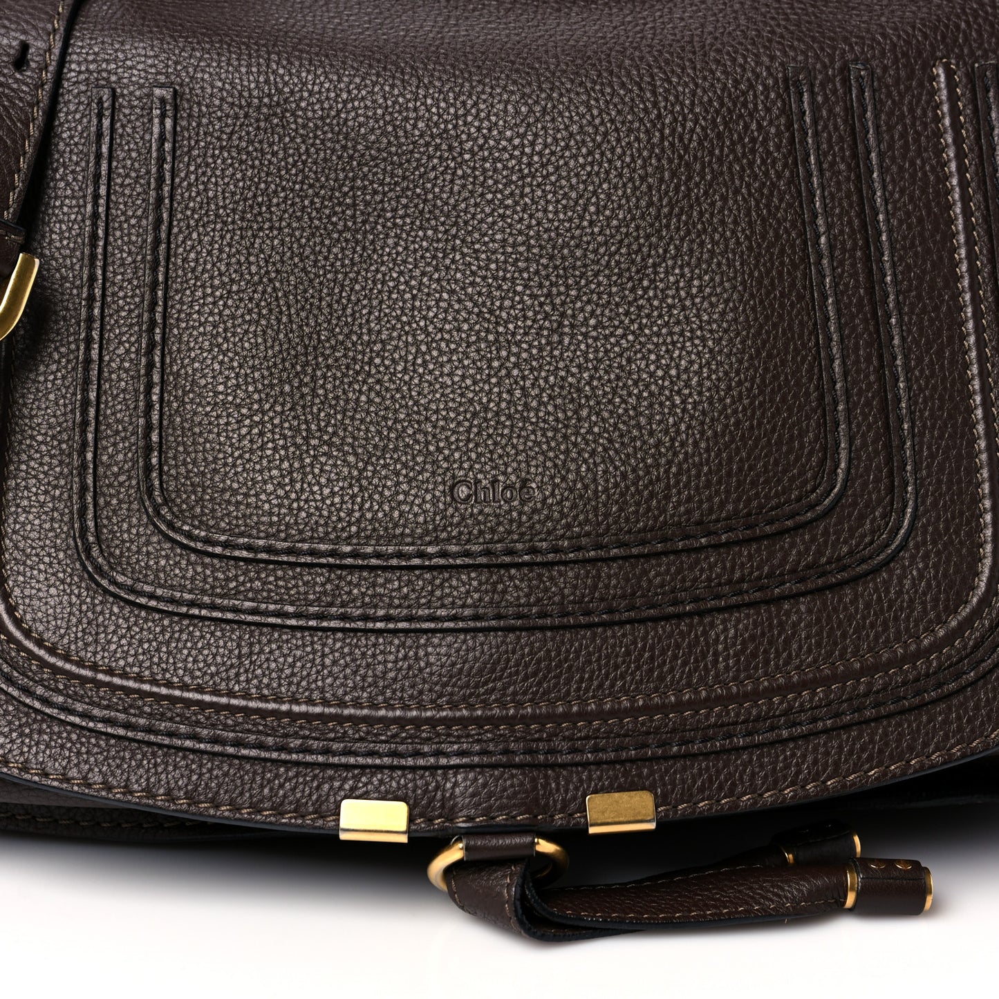 Calfskin Medium Marcie Top Handle Bag Truffle