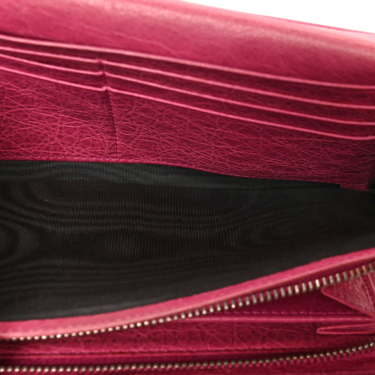 Balenciaga Agneau Giant 12 Silver Hardware Continental Zip Around Wallet Cyclamen 7 of 16