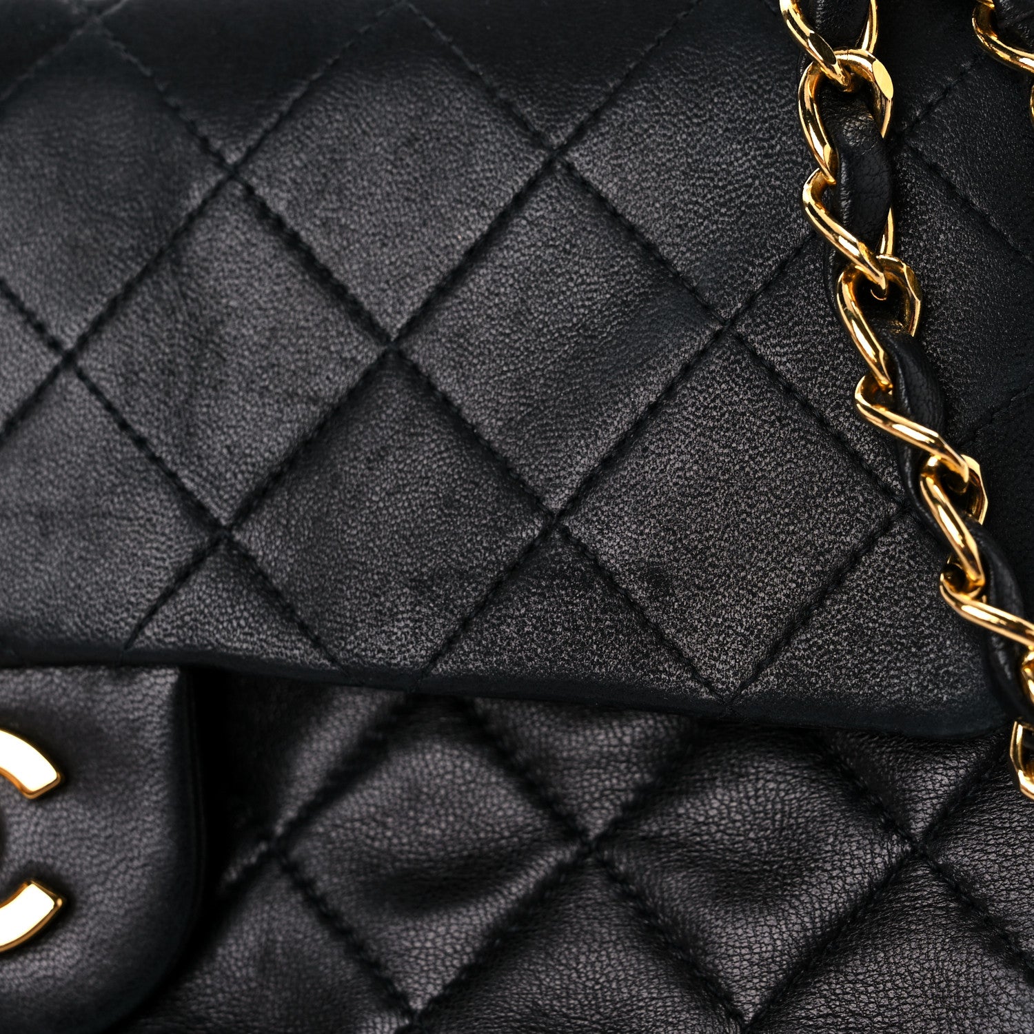 Chanel Lambskin Quilted Small Double Flap Black 22 of 24