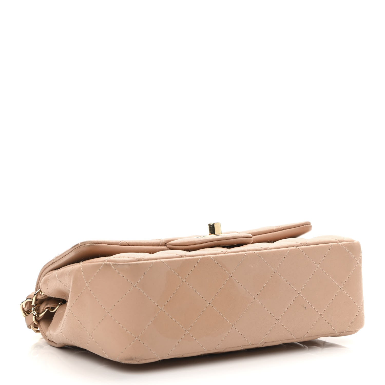 Chanel Lambskin Quilted Mini Rectangular Flap Beige 4 of 17