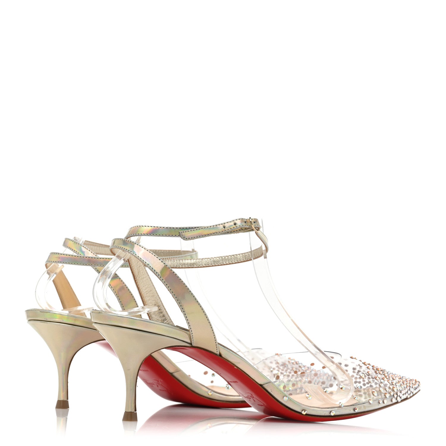 Christian Louboutin PVC Calf Alicoco Spikaqueen 55 Pumps 39 Version Platine 4 of 10