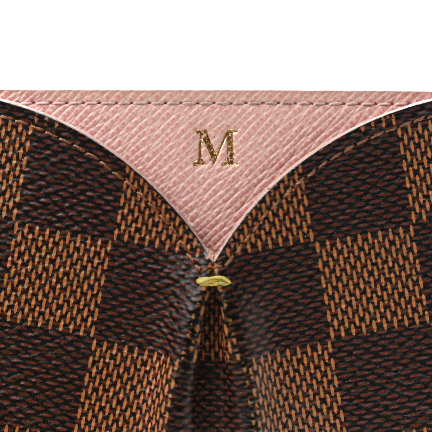 Damier Ebene Caissa Card Holder Rose Ballerine
