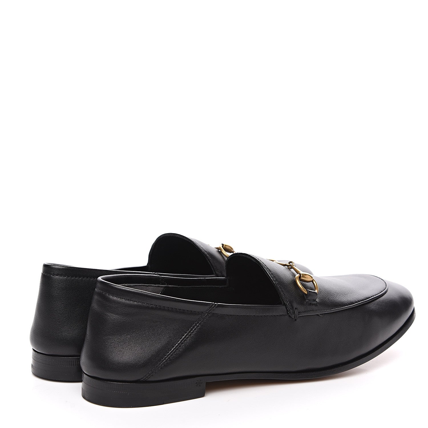 Gucci Lambskin Womens Brixton Horsebit Loafers 39.5 Black 4 of 9