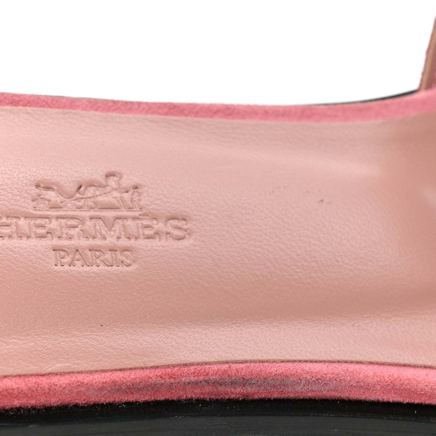 Suede Goatskin Crystal Powder Oran Sandals 38.5 Bois De Rose