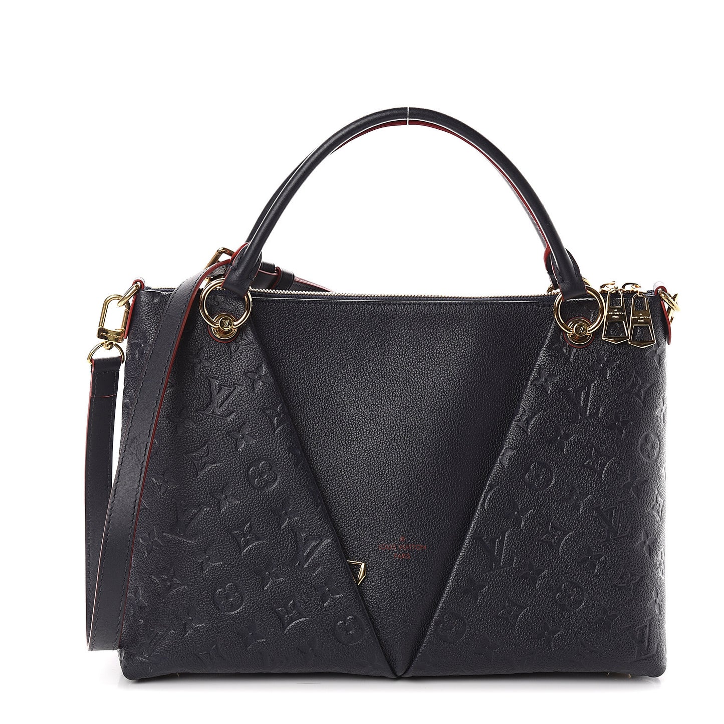 Empreinte V Tote MM Marine Rouge