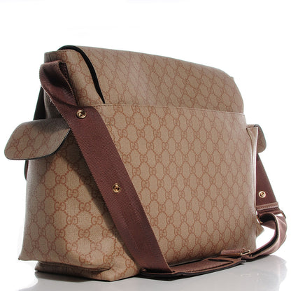 Gucci GG Plus Monogram Messenger Diaper Bag Brown 3 of 10