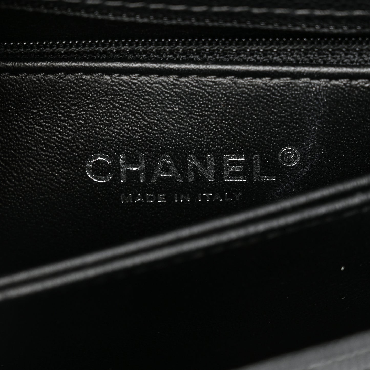 Caviar Lizard Embossed Quilted Mini Coco Handle Flap Black