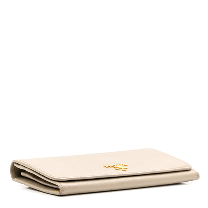 Prada Saffiano Metal Continental Flap Wallet Cammeo 4 of 10