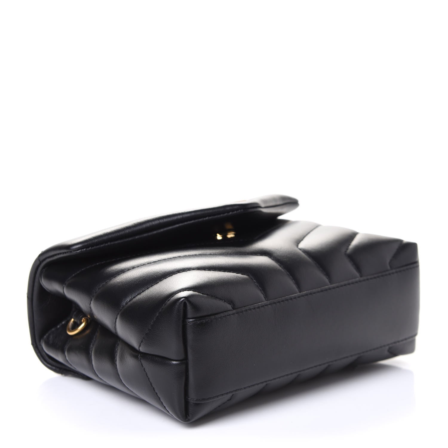 Saint Laurent Calfskin Y Quilted Monogram Toy Loulou Crossbody Bag Black 3 of 4