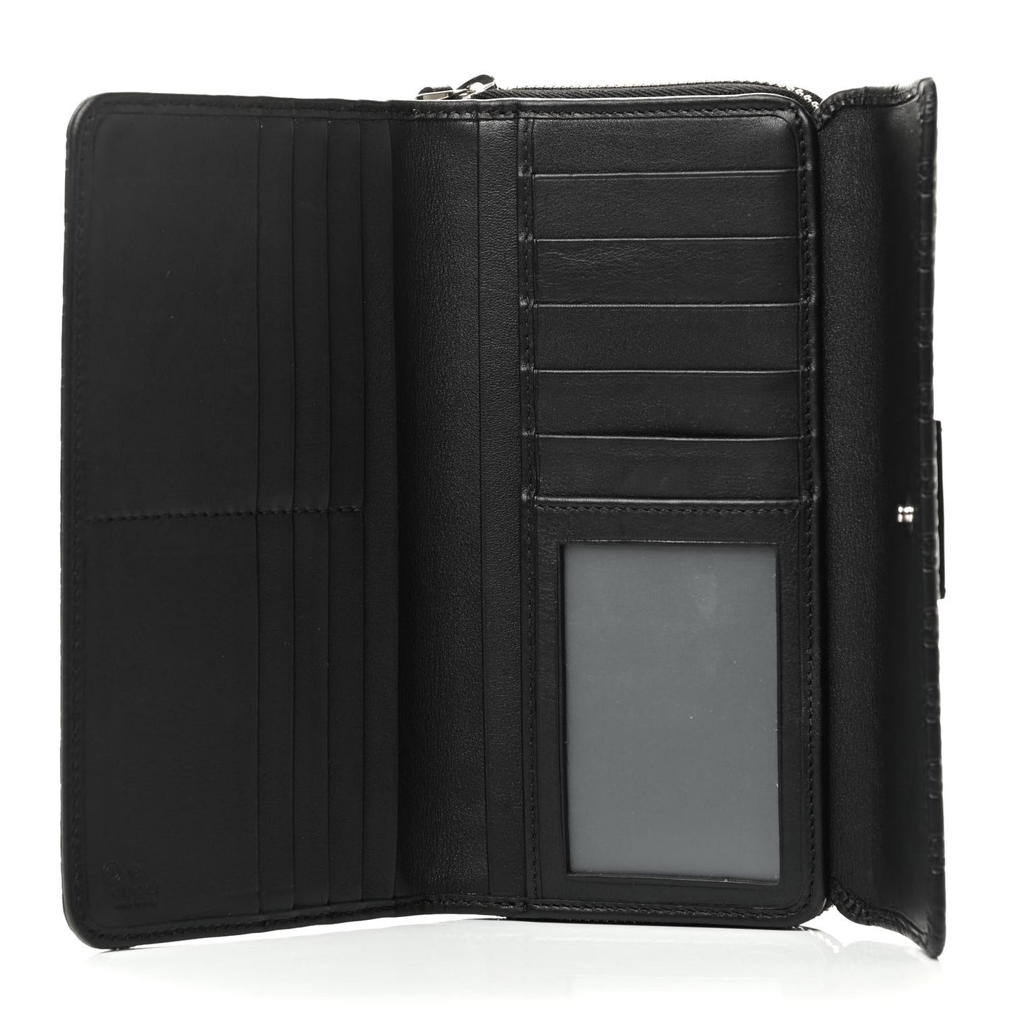 Soft Microguccissima Continental Zip Wallet Black