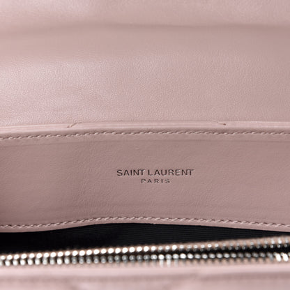 Saint Laurent Calfskin Y Quilted Monogram Small Loulou Chain Satchel Rose Antic 9 of 11