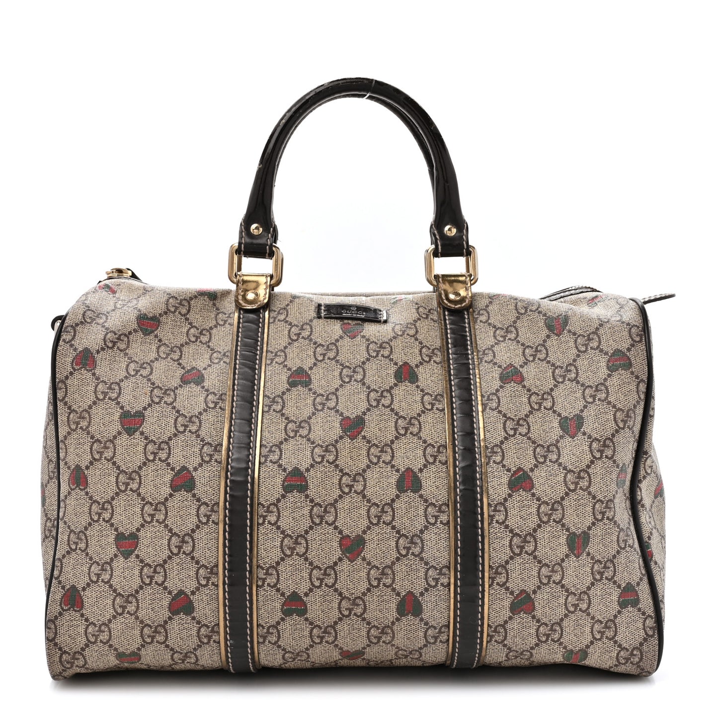 GG Plus Monogram Hearts Medium Joy Boston Dark Brown