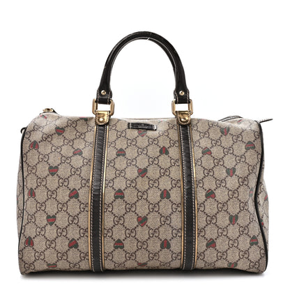 Gucci GG Plus Monogram Hearts Medium Joy Boston Dark Brown 1 of 15