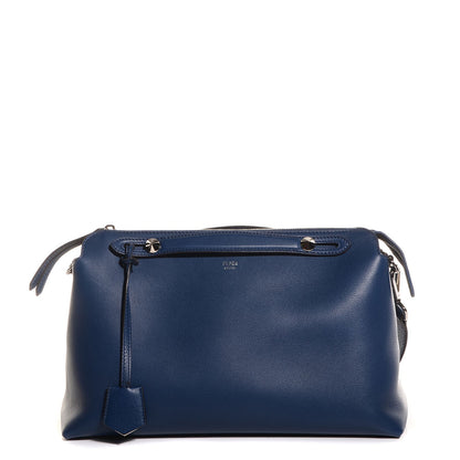 Fendi Vitello Dolce Marmol Large By The Way Boston Bag Blue 1 of 11