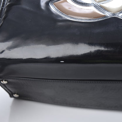 Chanel Vinyl Lipstick Ligne Tote Black 16 of 17