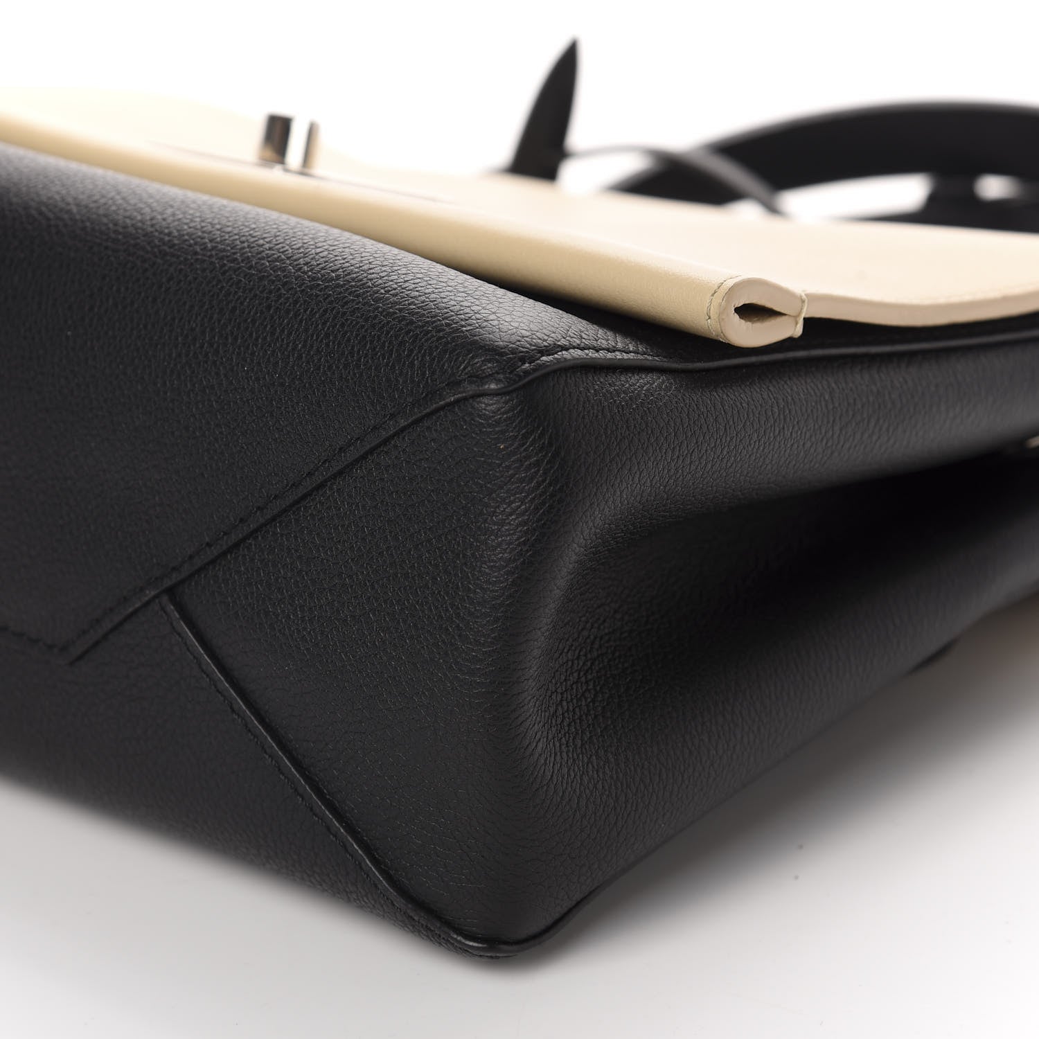Louis Vuitton Soft Calfskin Lockme II Top Handle Vanille Black 6 of 8