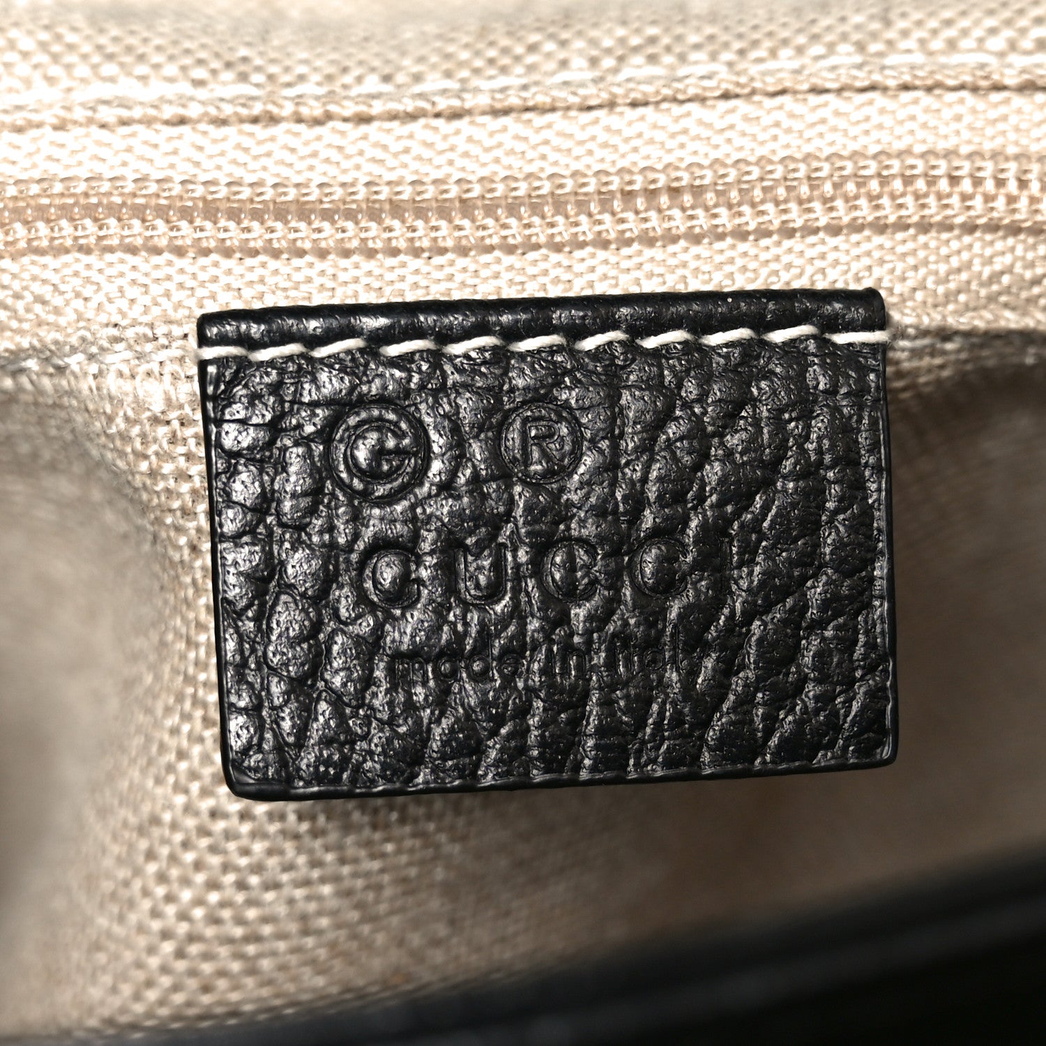 Gucci Dollar Calfskin Interlocking G Top Handle Shoulder Bag Black 6 of 10