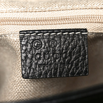 Gucci Dollar Calfskin Interlocking G Top Handle Shoulder Bag Black 6 of 10