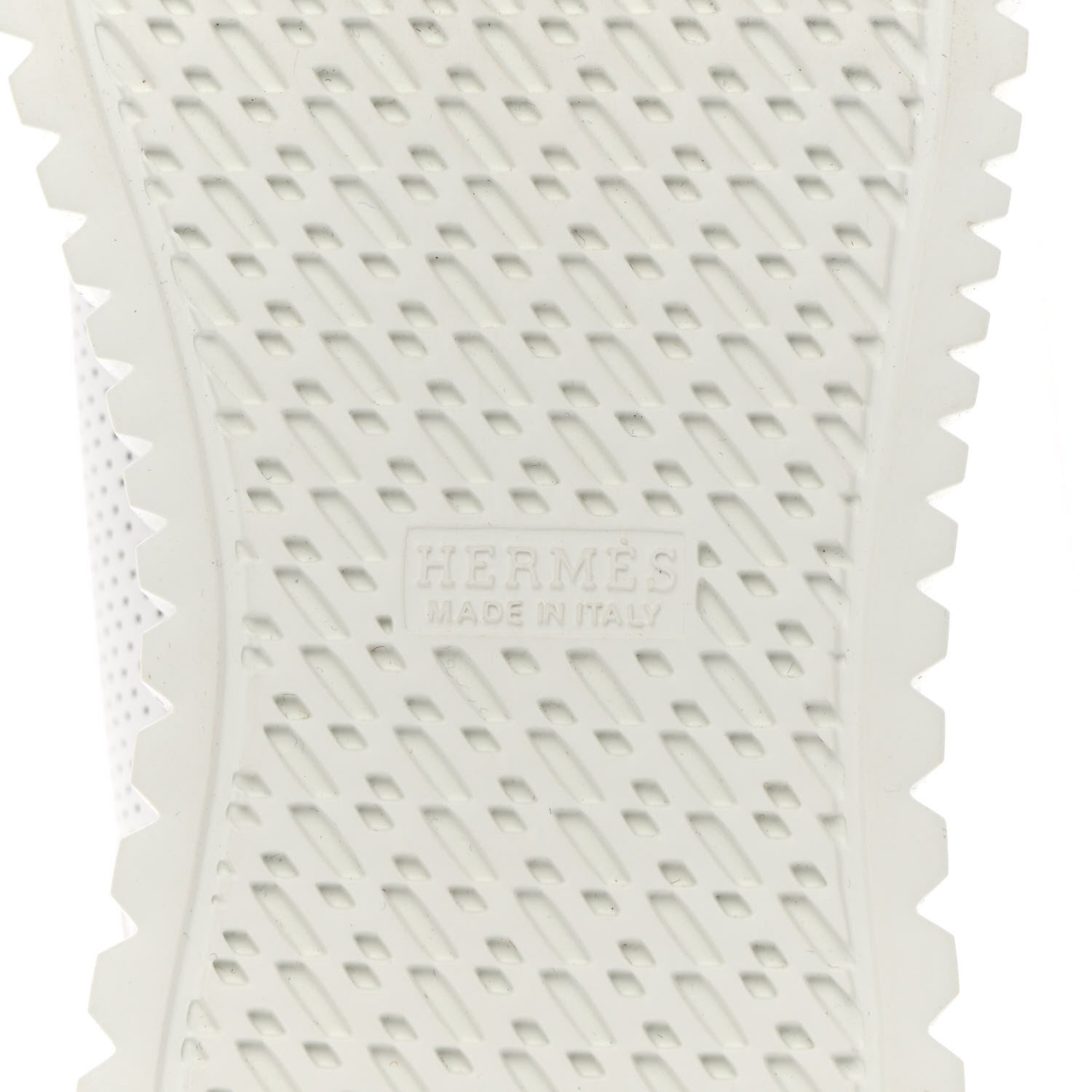 Hermes Perforated Calfskin Cross Sneakers 37.5 White 6 of 10