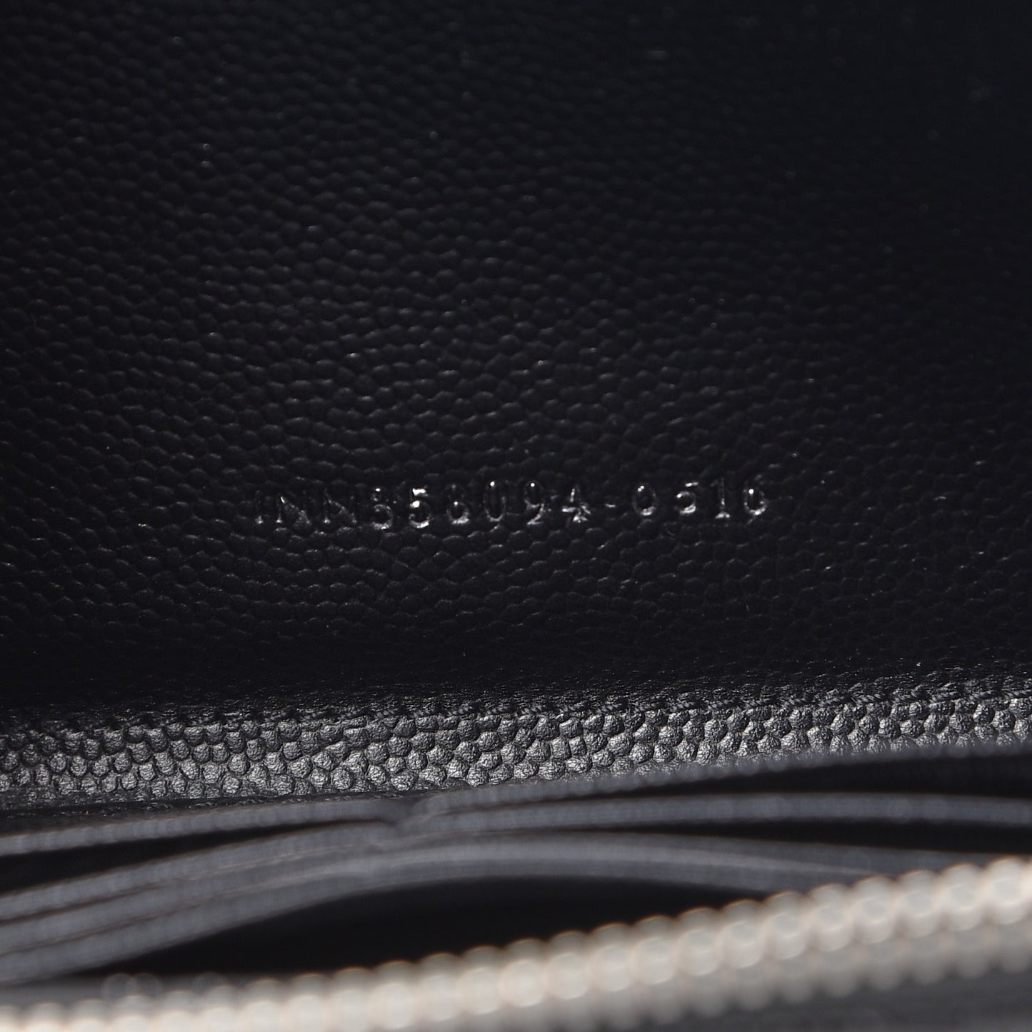 Grain De Poudre Matelasse Chevron Monogram Zip Around Wallet Black