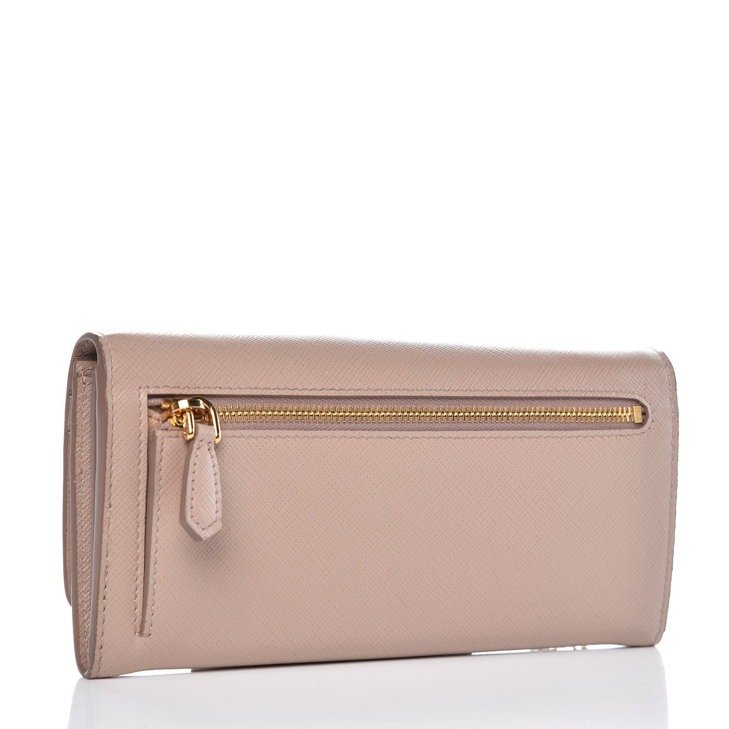 Prada Saffiano Shine Monochrome Wallet Cipria 4 of 10