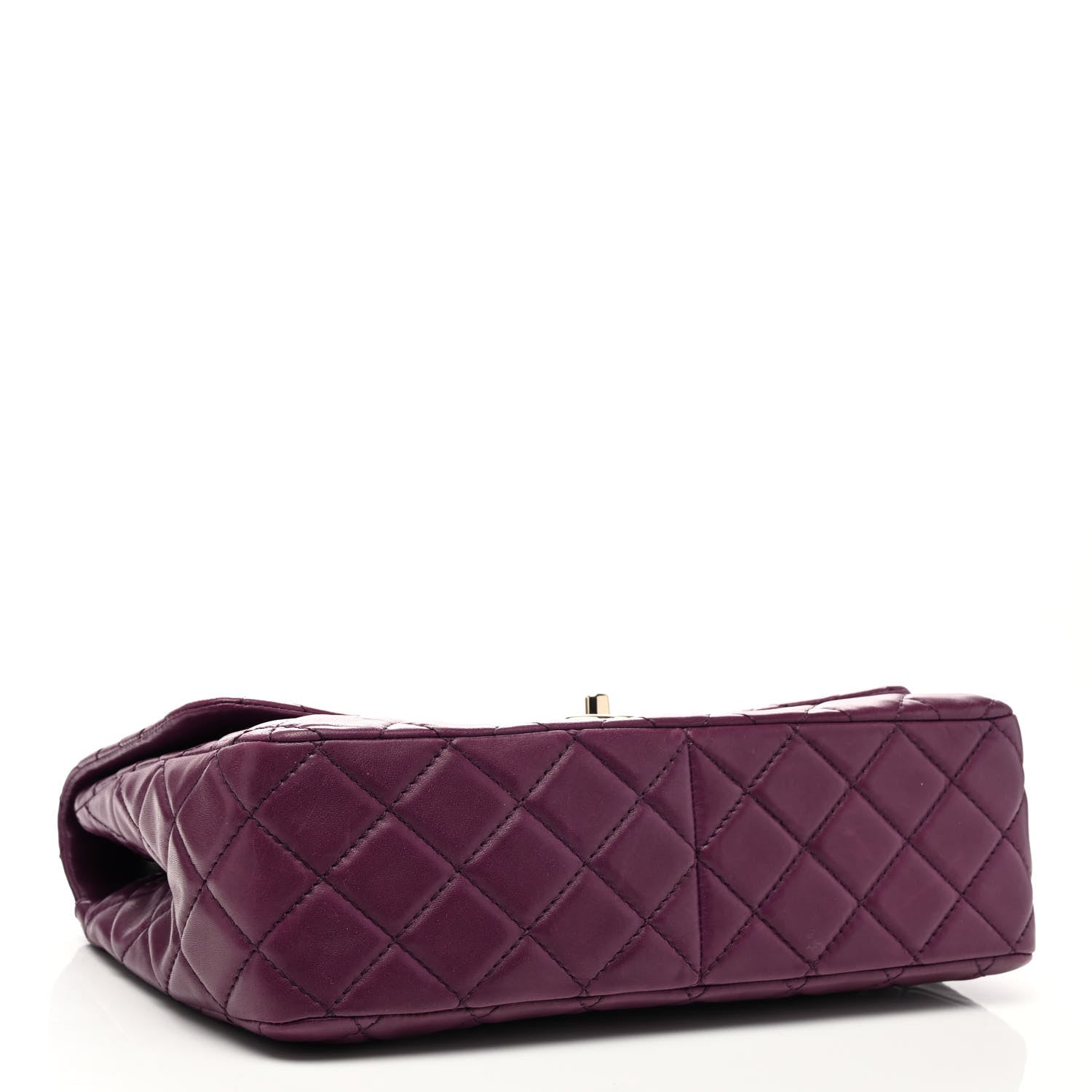 Chanel Lambskin Quilted Jumbo Single Flap Purple 4 of 9