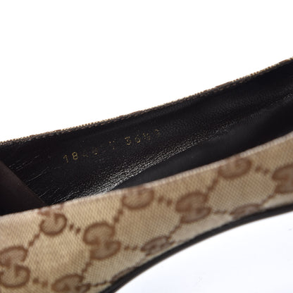 Gucci GG Monogram Ballet Flat 36.5 Beige Ebony 8 of 9