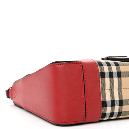 Burberry Horseferry Check Medium Dickens Crossbody Bag Parade Red 10 of 11