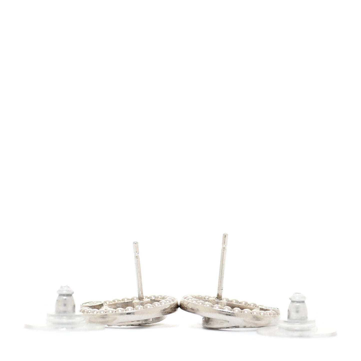 Crystal CC Earrings Silver