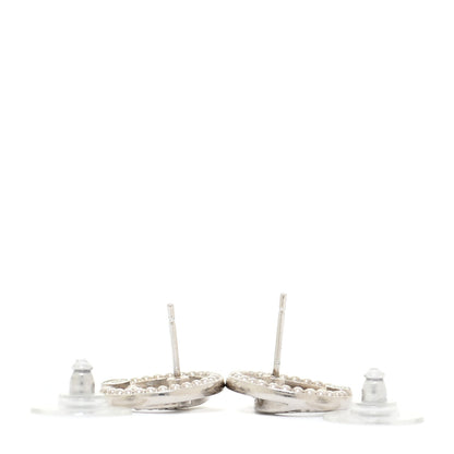 Chanel Crystal CC Earrings Silver 3 of 5