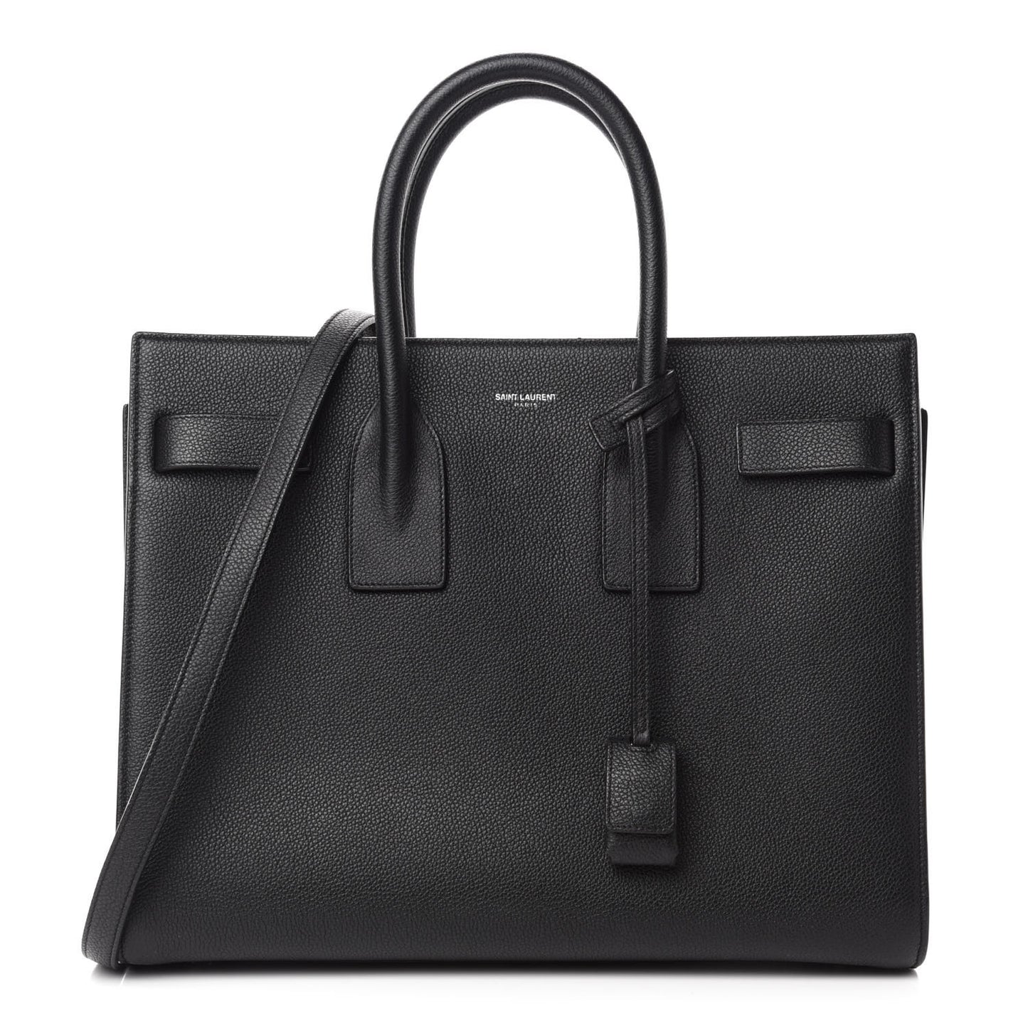 Grained Calfskin Small Sac De Jour Black