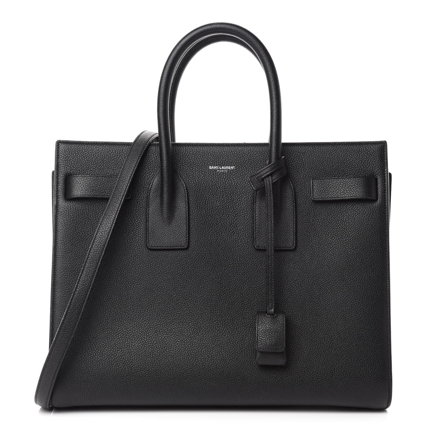 Saint Laurent Grained Calfskin Small Sac De Jour Black 1 of 13
