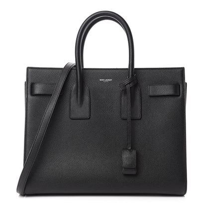 Saint Laurent Grained Calfskin Small Sac De Jour Black 1 of 13