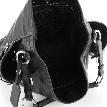 Prada Soft Calf Side Pocket Hobo Nero Black 9 of 9
