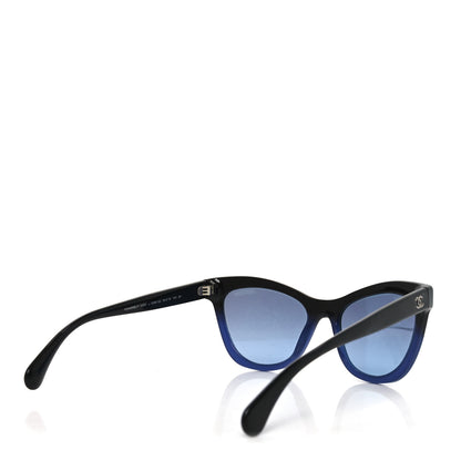 Chanel Acetate CC Cat Eye Summer Sunglasses 5350 Black Blue 4 of 7