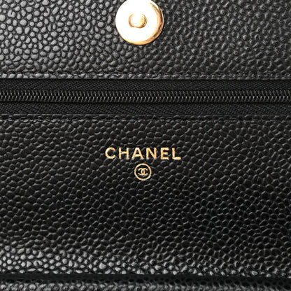 Chanel Caviar Quilted Wallet On Chain WOC Black 6 of 10