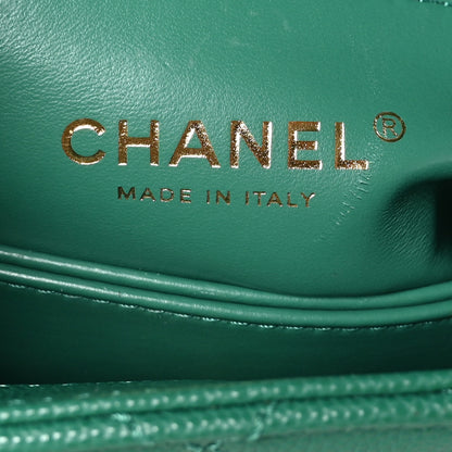 Chanel Caviar Quilted Mini Coco Handle Flap Green 6 of 10